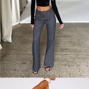 Stylish Gray Wide-Leg Pants